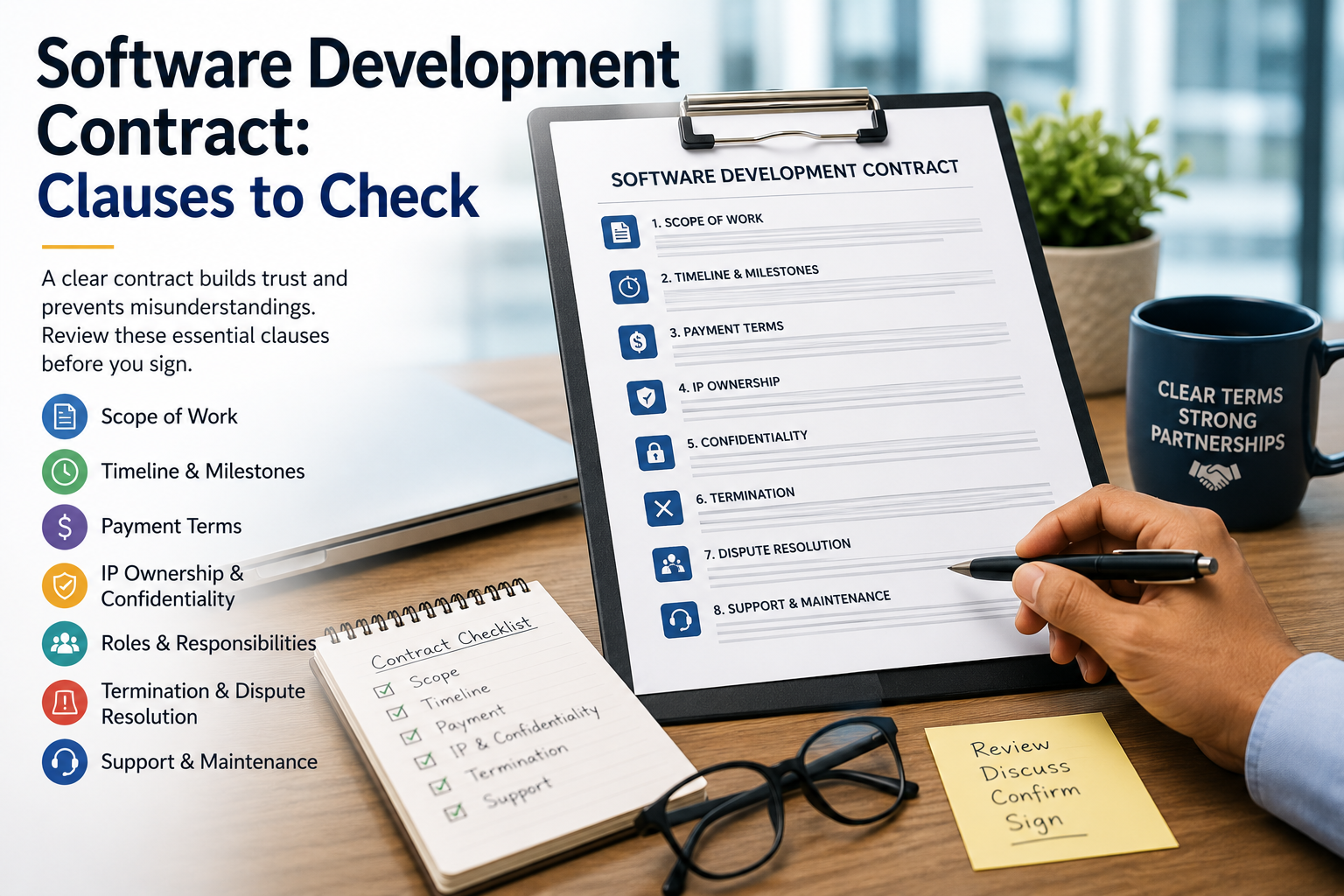 Software Development Contract: Clauses to Check