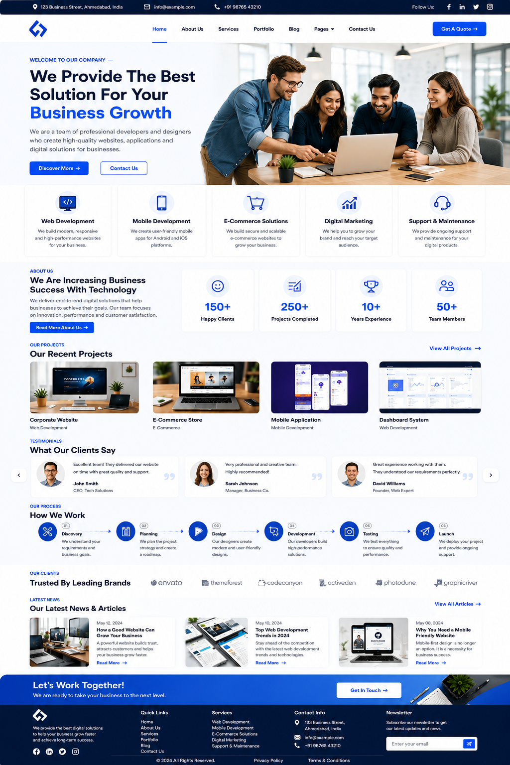 Modern Corporate Business Website Development